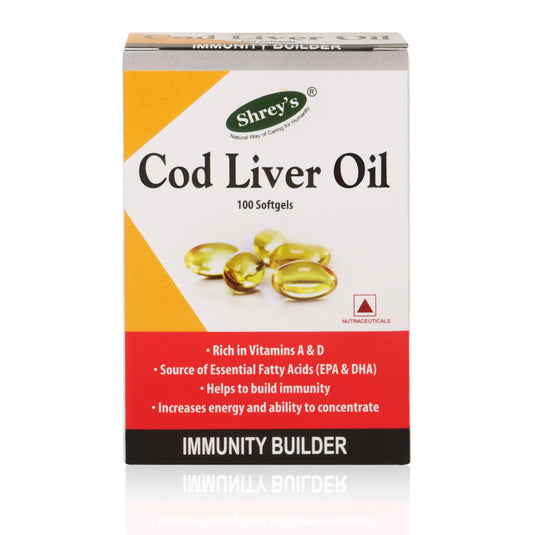 Shrey's Cod Liver Oil - 100 Capsules (Immunity Booster)