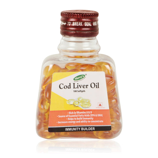 Shrey's Cod Liver Oil - 100 Capsules (Immunity Booster)