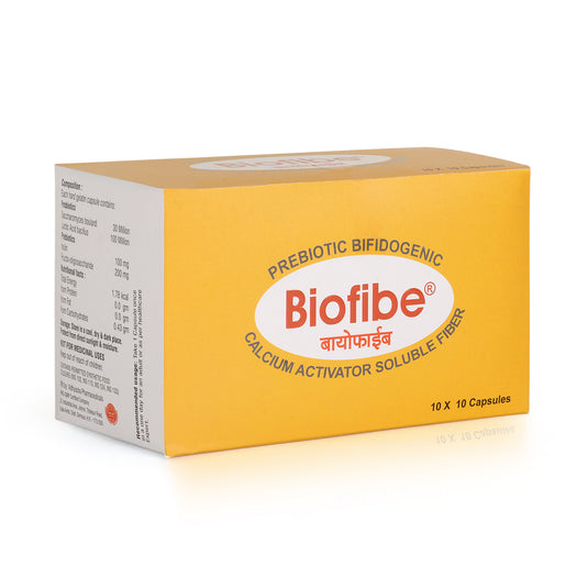 Shrey's Biofibe Prebiotics & Probiotics for Digestive Health – 100 Capsules