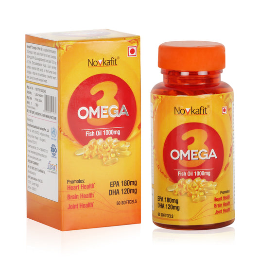 Novkafit Omega-3 Fish Oil 1000 Mg – 60 Softgel Capsules