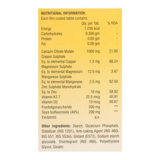 Shrey's Menopassit-C for Comprehensive Menopause Support & Optimal Bone Health with Vitamin K2, Calcium, and D3-100 Tablets