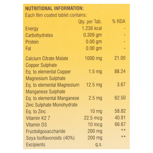 Shrey's Menopassit-C for Comprehensive Menopause Support & Optimal Bone Health with Vitamin K2, Calcium, and D3-100 Tablets