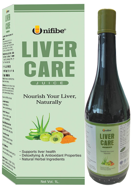 Unifibe Ayurvedic Liver Care Juice 1L – Supports Liver Detox, Fatty Liver Health, Digestion & Metabolism – Enriched with Bhumi Amla, Kalmegh, Turmeric & Aloe Vera – 100% Natural & No Added Sugar (1000 ml) (100% Natural & No-Added Sugar)