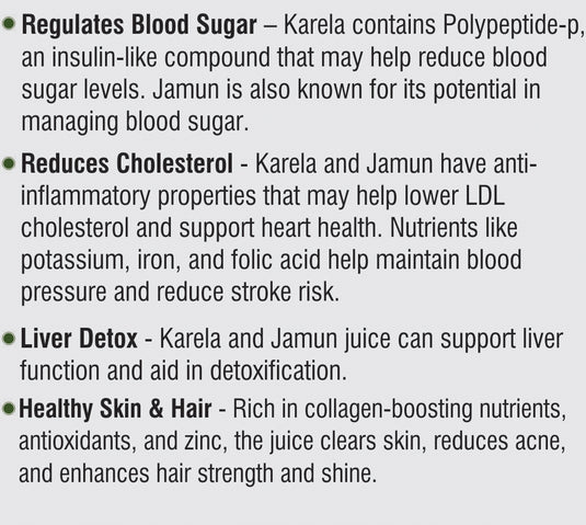 Unifibe Karela Jamun Juice | Natural Bitter Gourd & Indian Blackberry Juice | Supports Blood Sugar & Digestion | No Added Sugar | 1L (100% Natural & Ayurvedic (Herbal) )